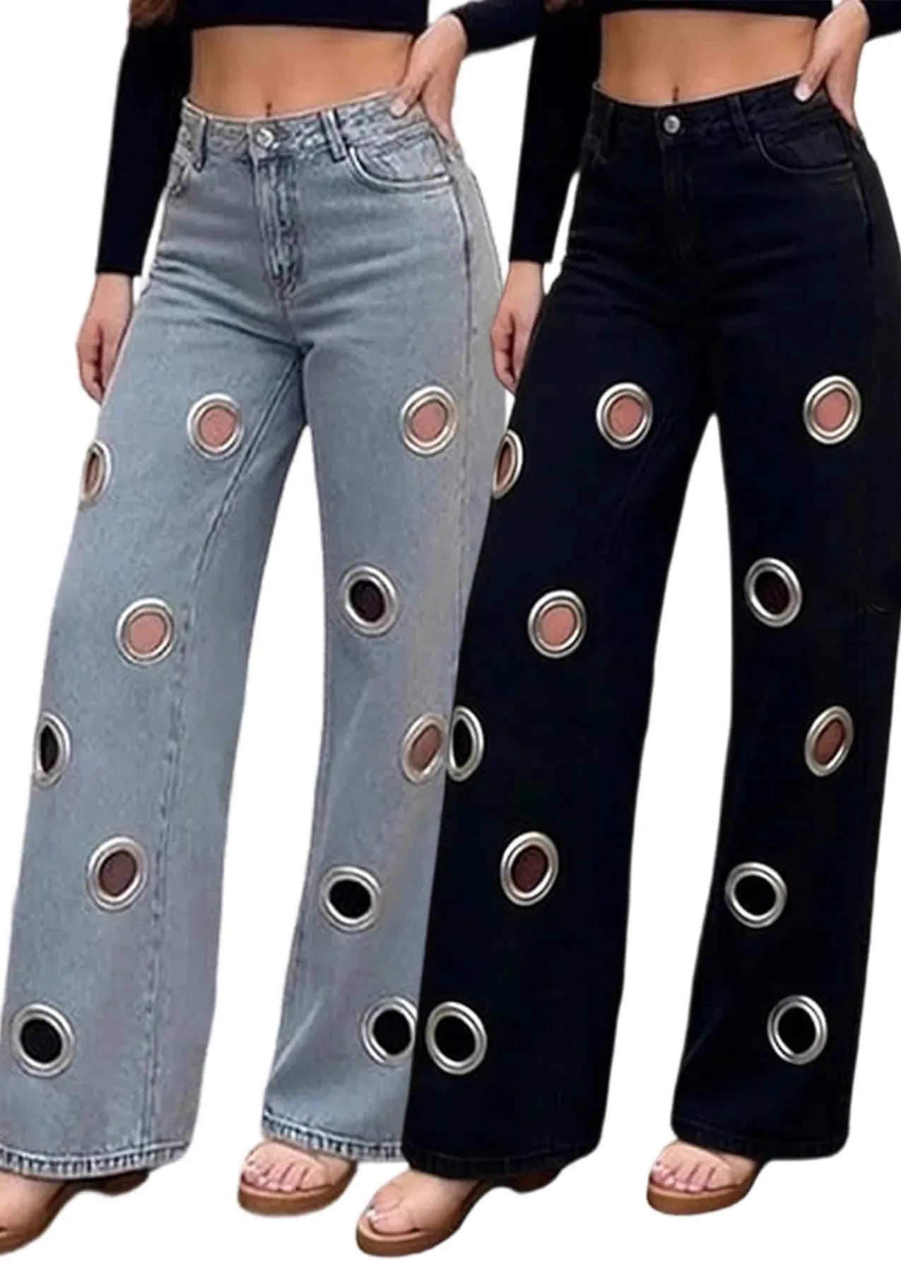 Women's Vintage High-Waist Straight Jeans