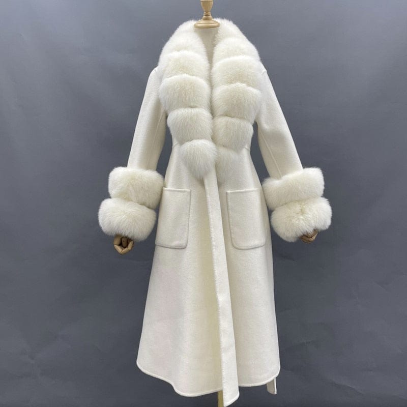 Teonclothingshop Women's winter cashmere fur coat