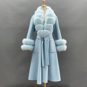 Teonclothingshop Women's winter cashmere fur coat