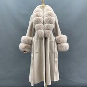 Teonclothingshop Women's winter cashmere fur coat