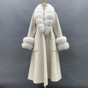 Teonclothingshop Women's winter cashmere fur coat