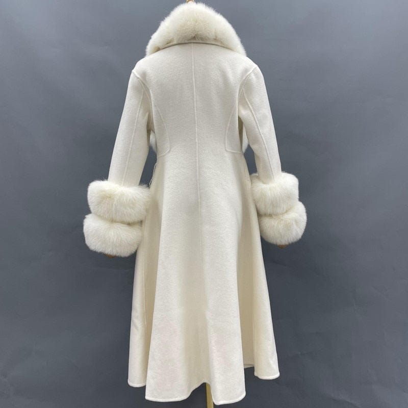 Teonclothingshop Women's winter cashmere fur coat