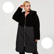 Teonclothingshop 6 black / L / CHINA Women's winter coat made of faux fur with a hood
