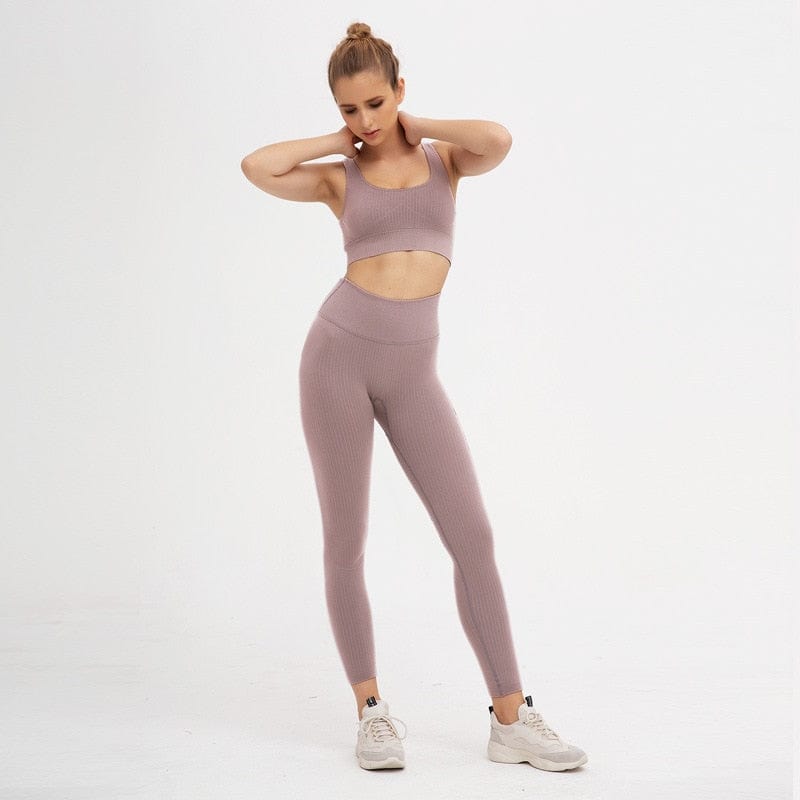 Teonclothingshop Women's Yoga Suit Push up Gym Clothes Sports Workout Set