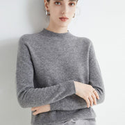 Teonclothingshop Woolen pullover, Women's loose pullover with turtleneck and collar Spring and autumn