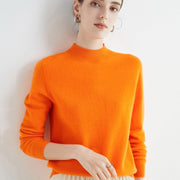 Teonclothingshop Woolen pullover, Women's loose pullover with turtleneck and collar Spring and autumn