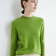 Teonclothingshop Woolen pullover, Women's loose pullover with turtleneck and collar Spring and autumn