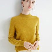 Teonclothingshop Woolen pullover, Women's loose pullover with turtleneck and collar Spring and autumn