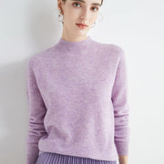 Teonclothingshop Woolen pullover, Women's loose pullover with turtleneck and collar Spring and autumn