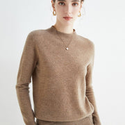 Teonclothingshop Woolen pullover, Women's loose pullover with turtleneck and collar Spring and autumn