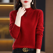 Teonclothingshop Woolen pullover, Women's loose pullover with turtleneck and collar Spring and autumn